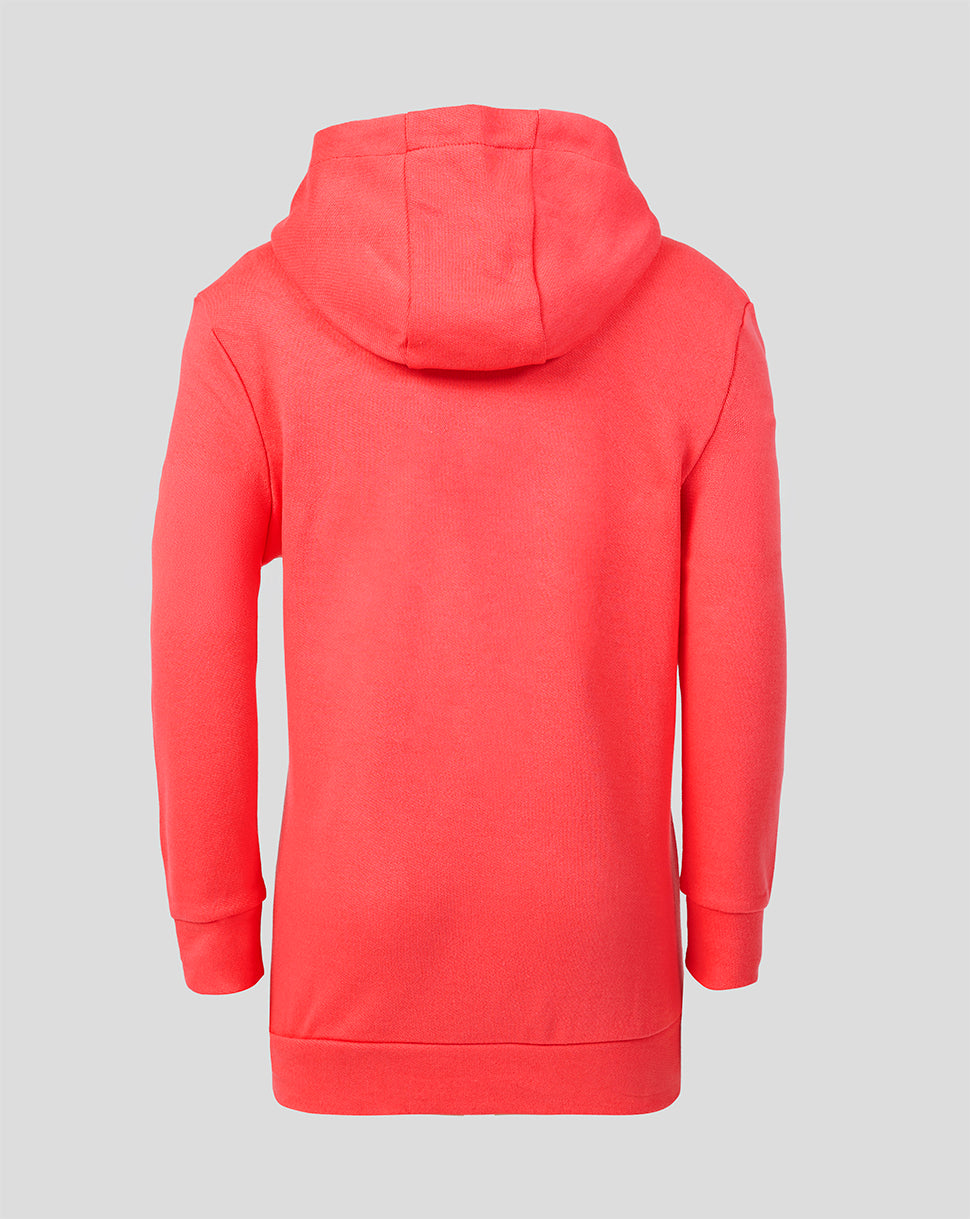 Red hoodie on a gray background