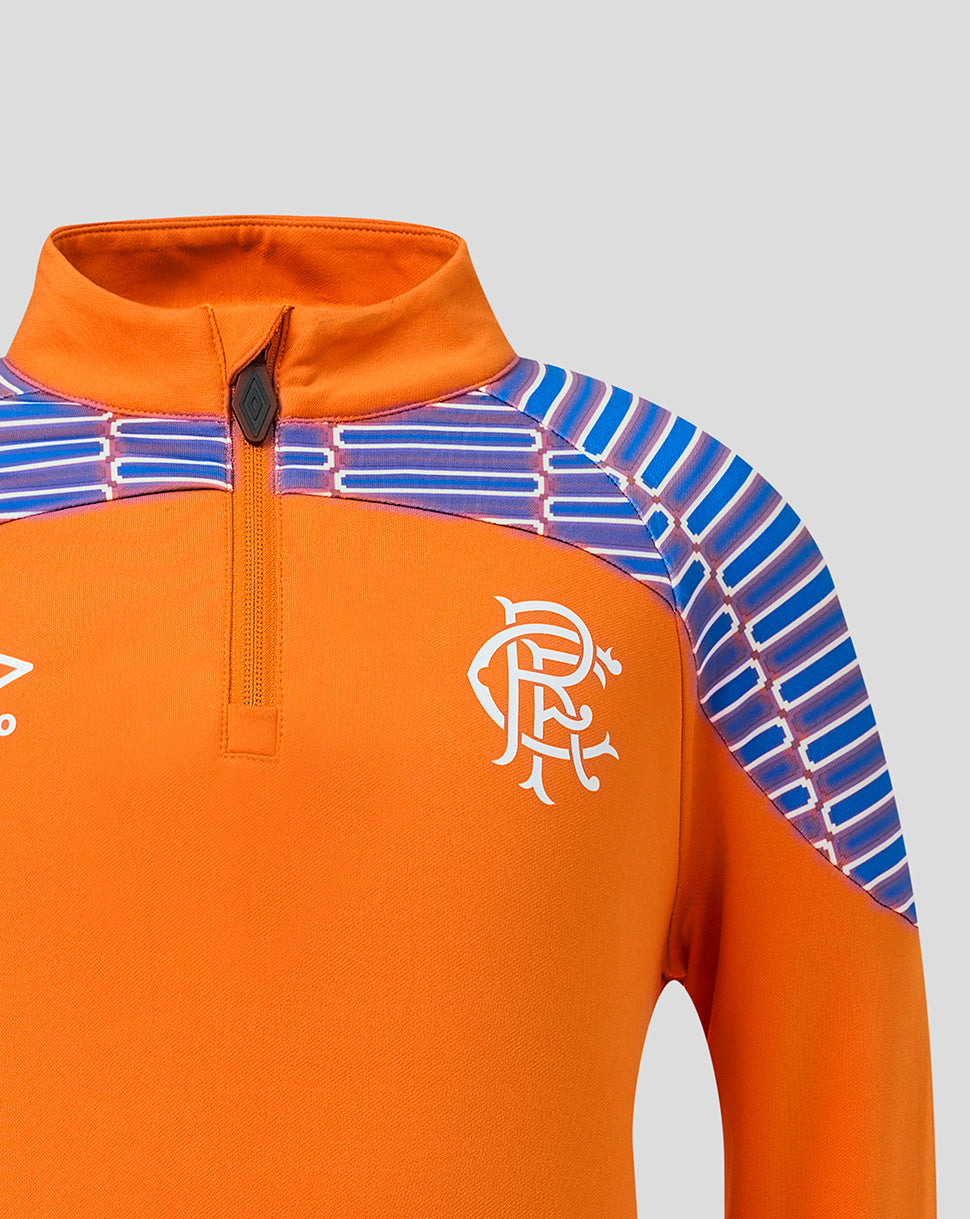 Rangers FC Junior 2026/27 Away Matchday Quarter Zip Top - Orange