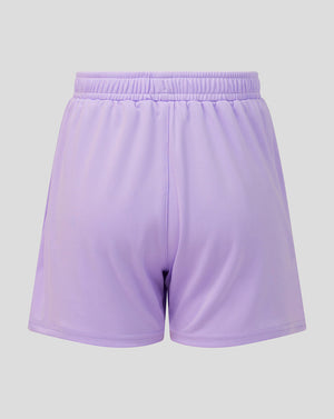 Purple shorts on a light gray background