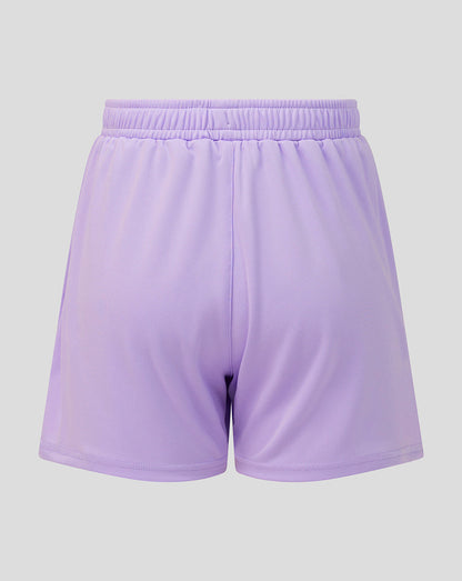 Purple shorts on a light gray background