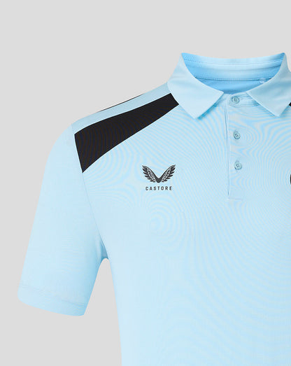 Light blue Feyenoord training polo featuring Castore logo and Feyenoord crest on the chest