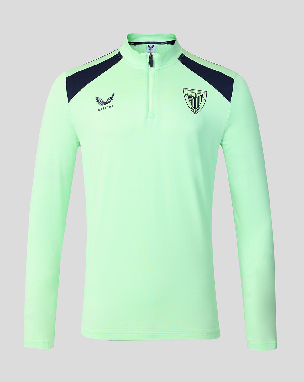 Light green sports jacket with dark green accents on a light gray background