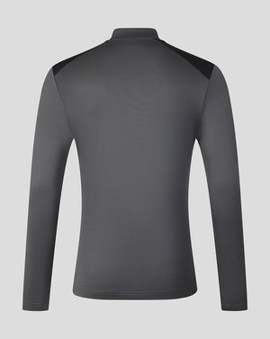Back view of FC Twente 26/27 Training Coaches Midlayer in gunmetal with black shoulder panels