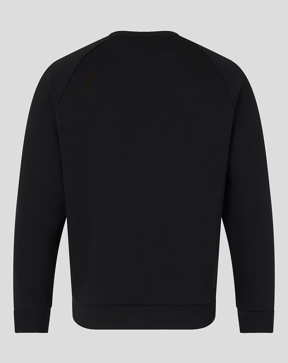 Black sweatshirt on a light gray background