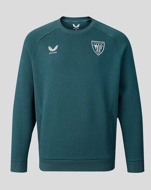 Teal Athletic Club men's travel sweatshirt with crest on the chest and Castore logo