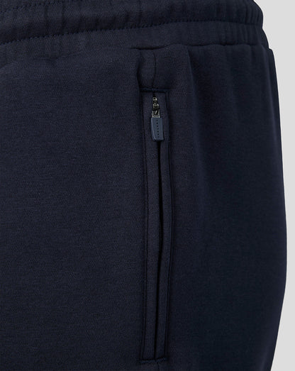 Navy FC Twente Adapt Travel Fleece Shorts close-up of a side zip pocket