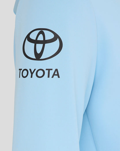 Light blue sweatshirt with Toyota logo on a light gray background