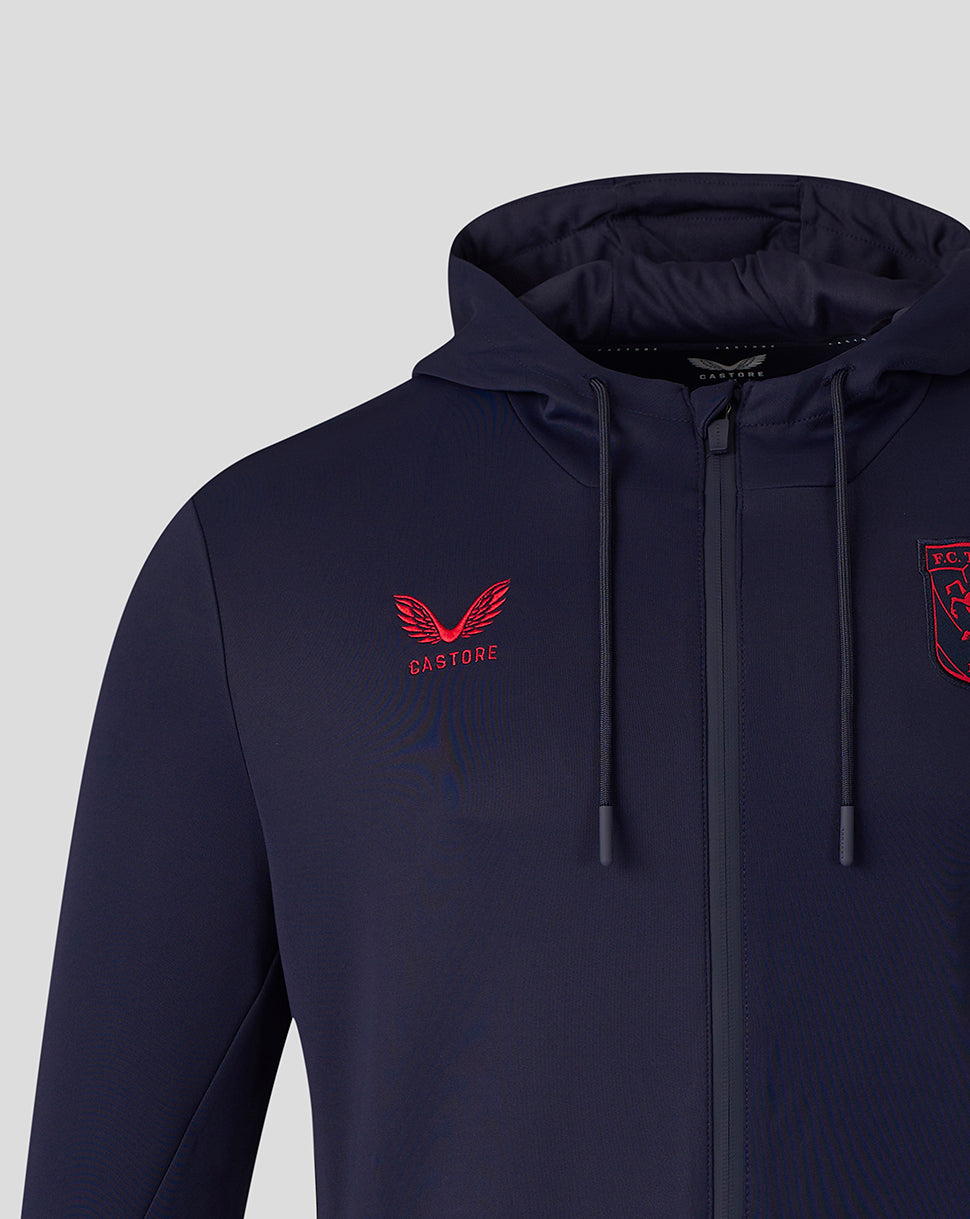 FC Twente Herren 26/27 Flex Travel Hoodie mit durchgehendem Zip - Marineblau