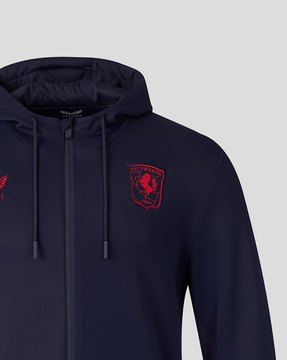 FC Twente Herren 26/27 Flex Travel Hoodie mit durchgehendem Zip - Marineblau