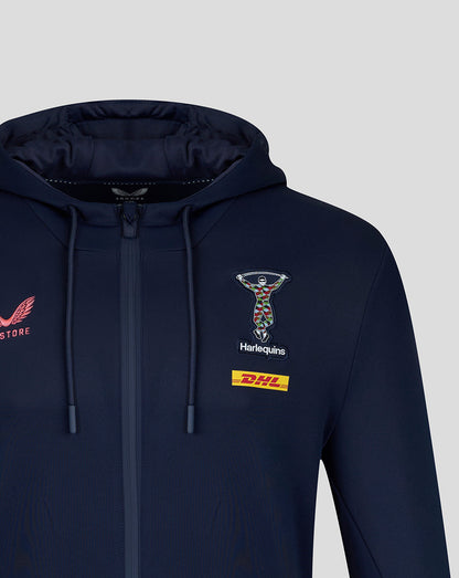 Harlequins Men's 2026/27 Travel Full Zip Hoodie