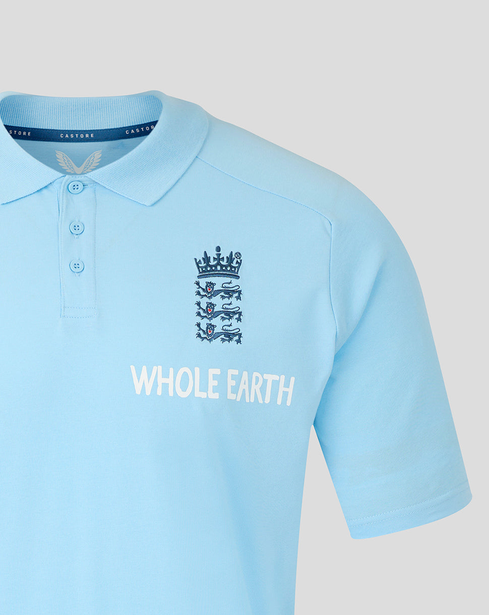 England Cricket Men's 26/27 Off Pitch Polo - Blue