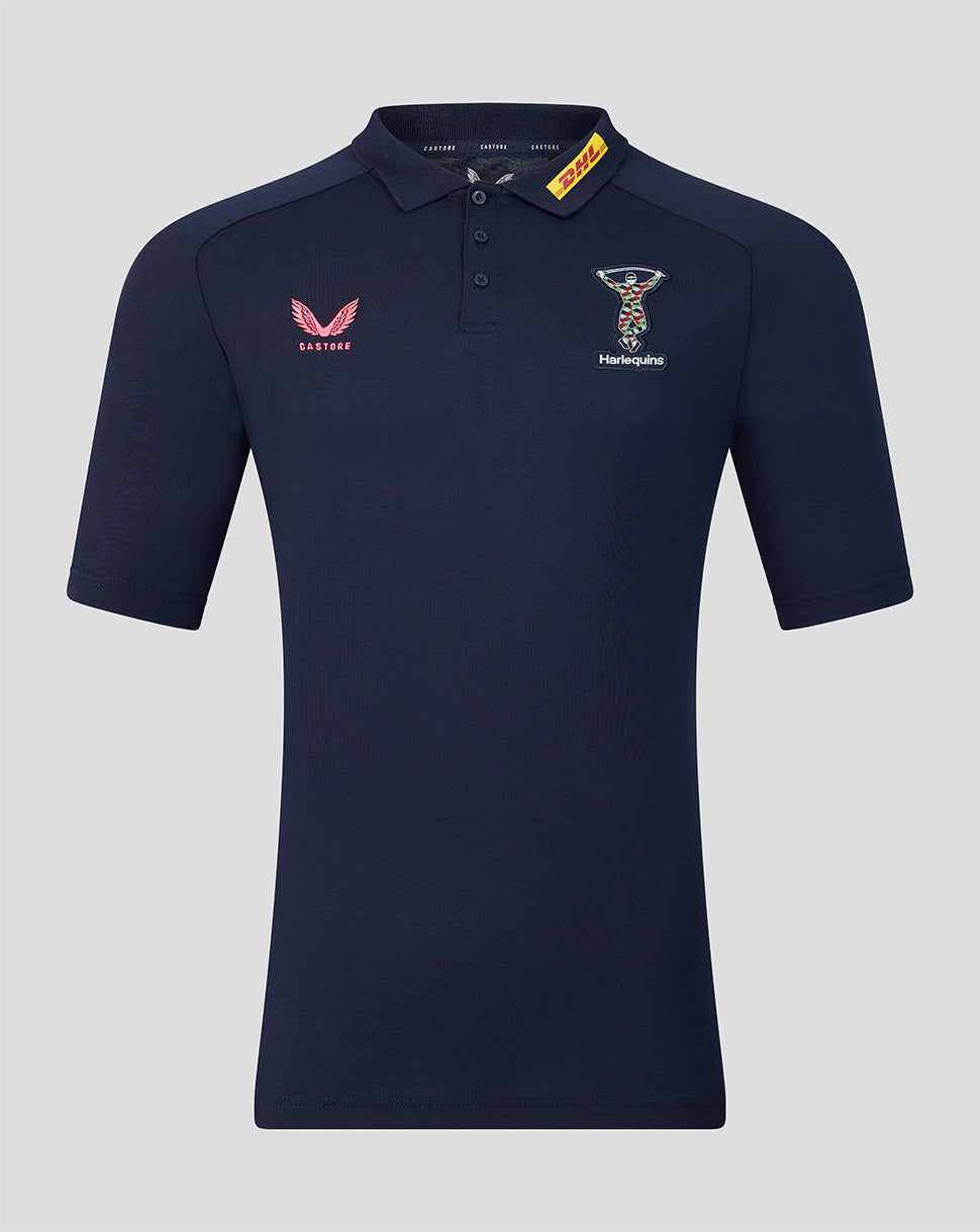 Harlequins Men's 2026/27 Travel Polo - Navy