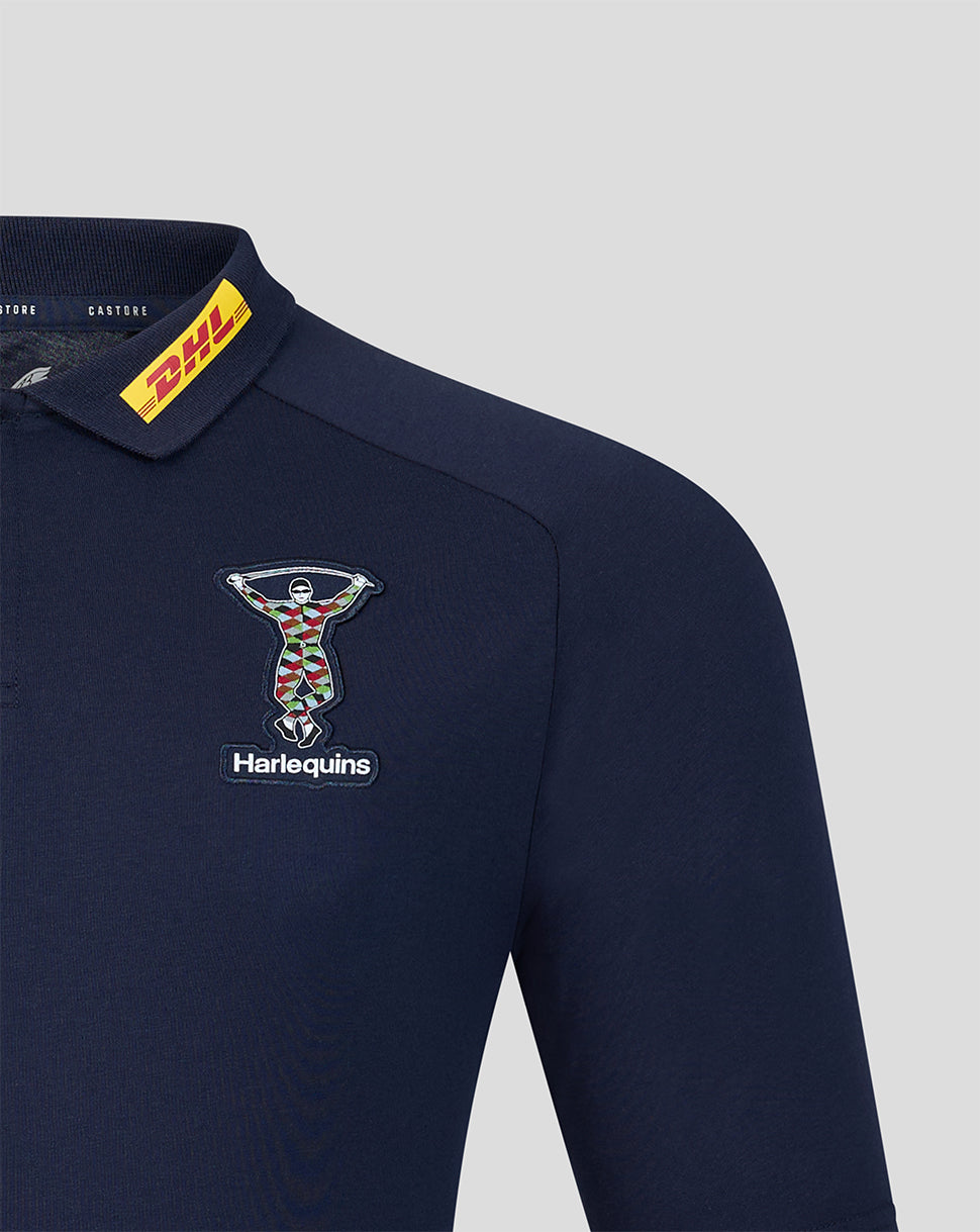 Harlequins Men's 2026/27 Travel Polo - Navy