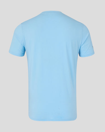 Light blue t-shirt on a light gray background