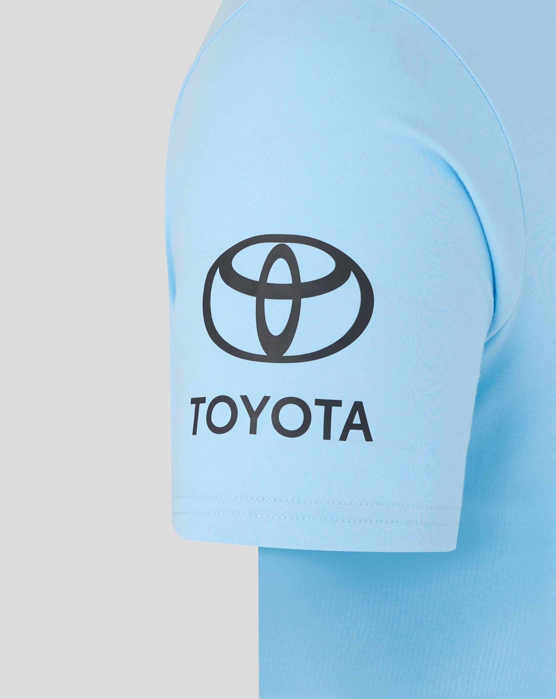 Light blue sleeve with Toyota logo on a light gray background