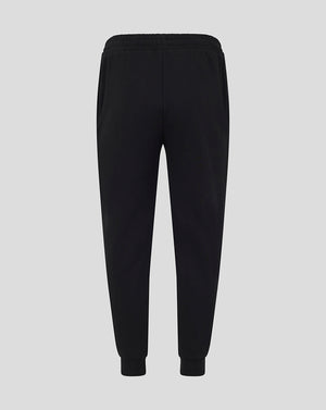 Black sweatpants on a light gray background
