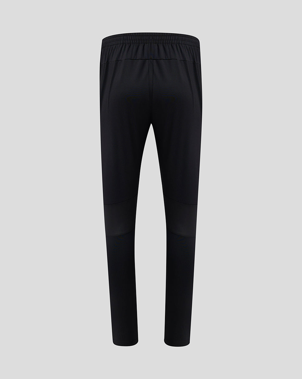 Back view of black FC Twente training pants with an elastic waistband
