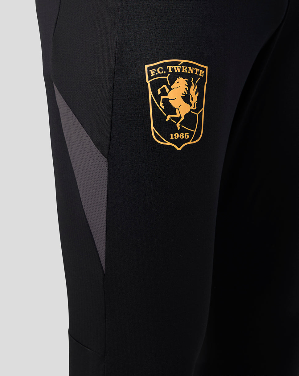 FC Twente Men's 26/27 Training Pants without Pockets - Black - Black/Blazing Orange