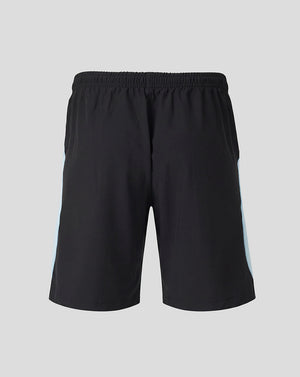 Back view of Feyenoord training shorts in black with an elastic waistband.