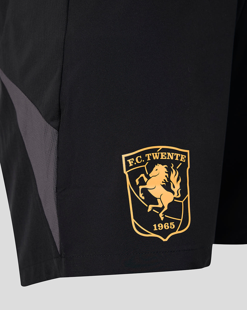 FC Twente Men's 26/27 Training Shorts without Pockets - Black - Black/Blazing Orange