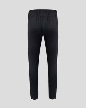 Back view of black Feyenoord training pants with an elastic waistband.
