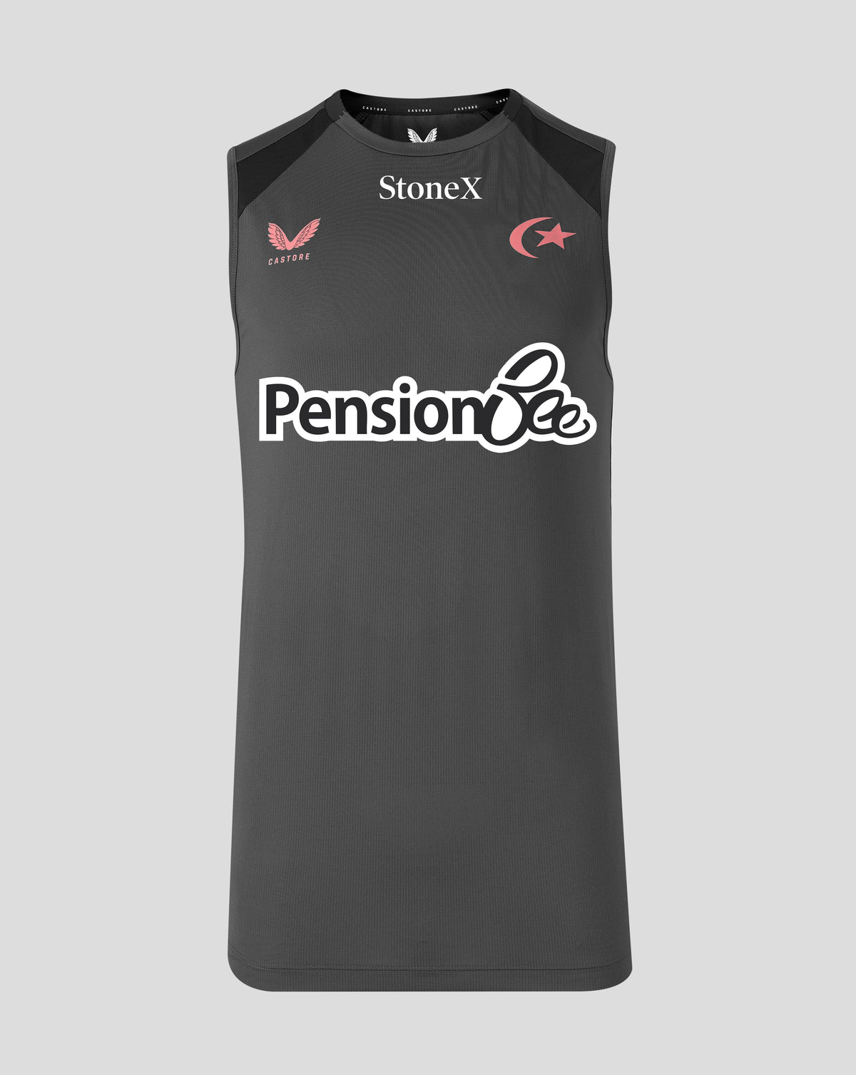Saracens Men's 2026/27 Training Vest - Grey - Grey/Black