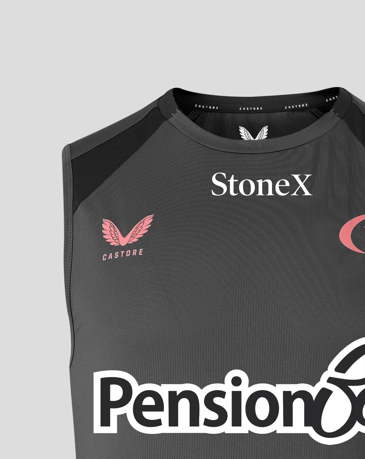Saracens Men's 2026/27 Training Vest - Grey - Grey/Black