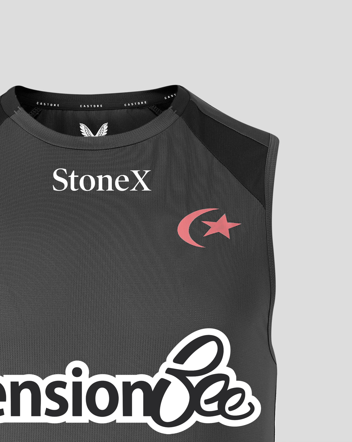 Saracens Men's 2026/27 Training Vest - Grey - Grey/Black