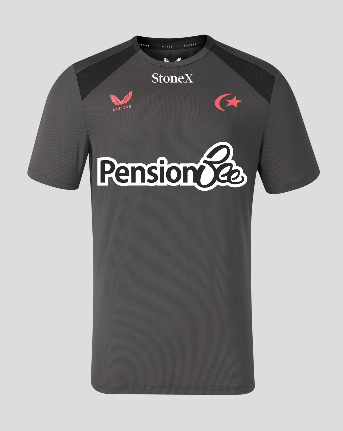 Saracens Men's 2026/27 Training T-Shirt - Grey - Grey/Black