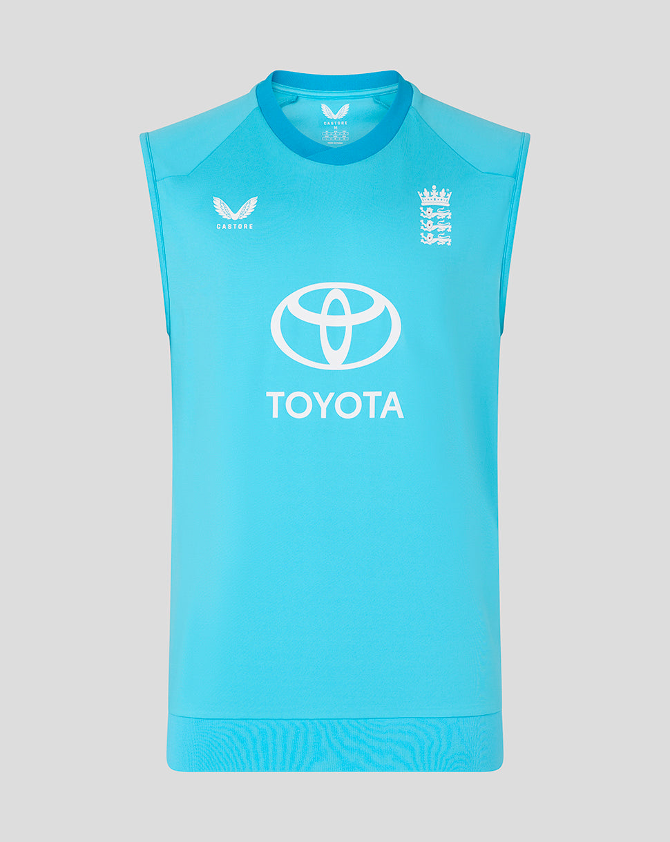 England Cricket Men's 26/27 ODI Sleeveless Vest - Blue
