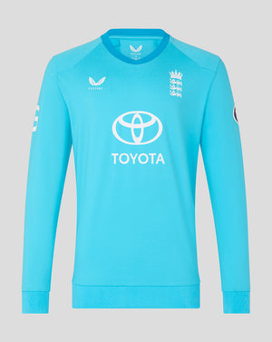 Blue sweatshirt with Toyota logo on a gray background