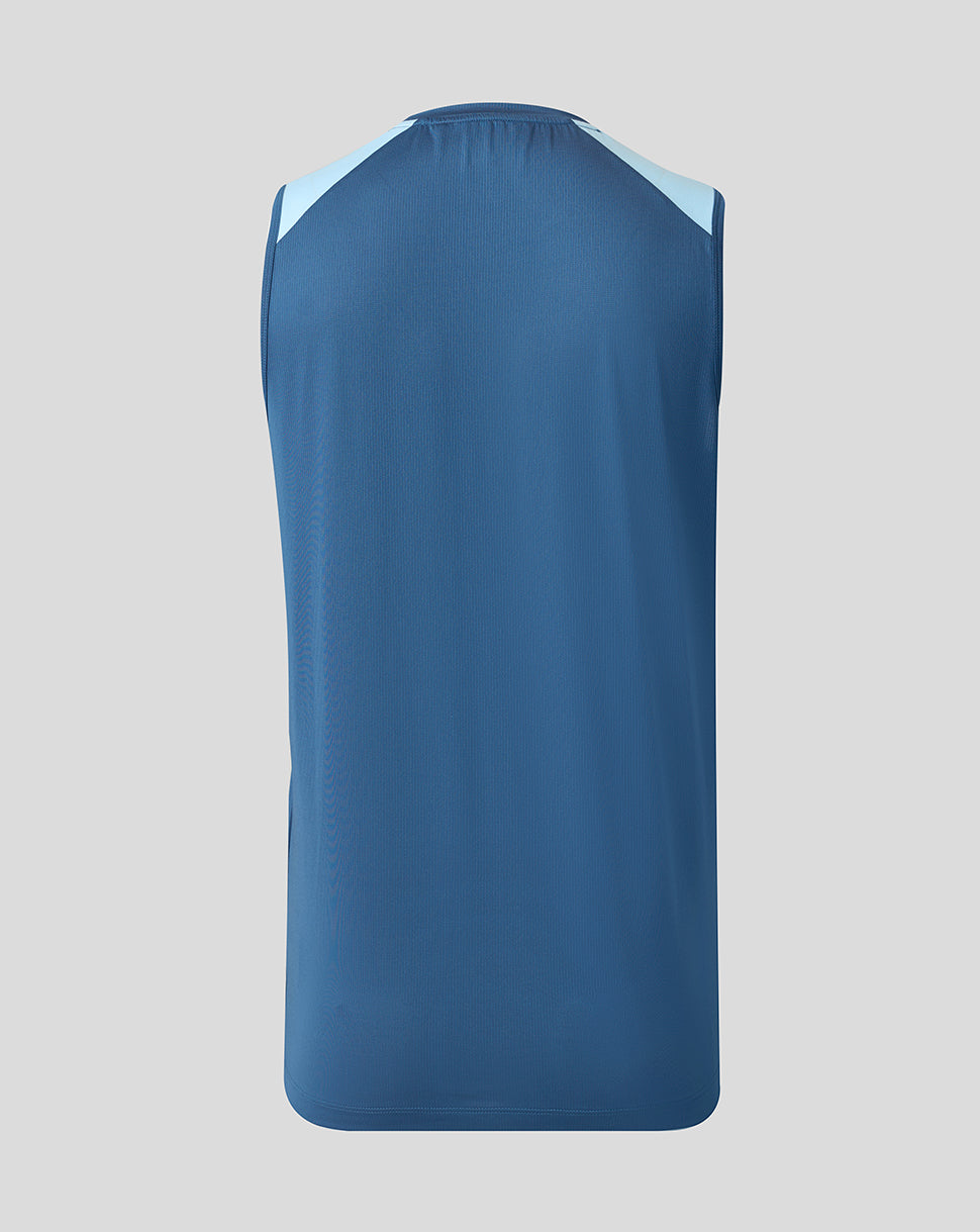 England Cricket Men's 26/27 Training Sleeveless T-Shirt - Blue