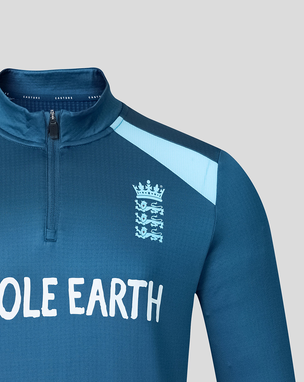 England Cricket Men's 26/27 Training Midlayer Top - Blue