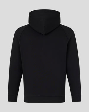 Black hoodie on a light gray background