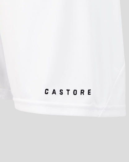 White shorts with 'CASTORE' logo on a white background