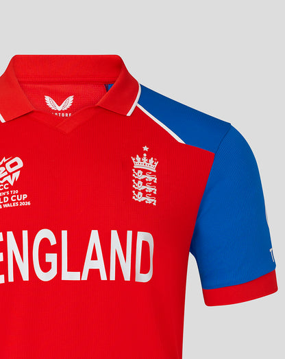England Cricket Men's 26/27 T20 WWC Replica Short Sleeve Shirt