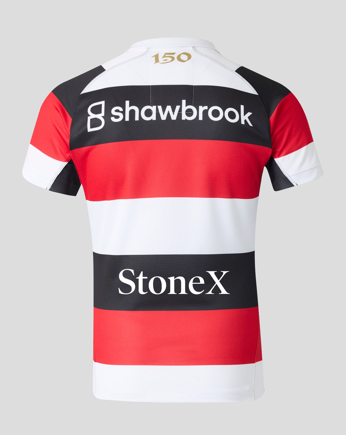 Saracens Men's 2026/27 150 Anniversary Pro Shirt - White/Black/Red