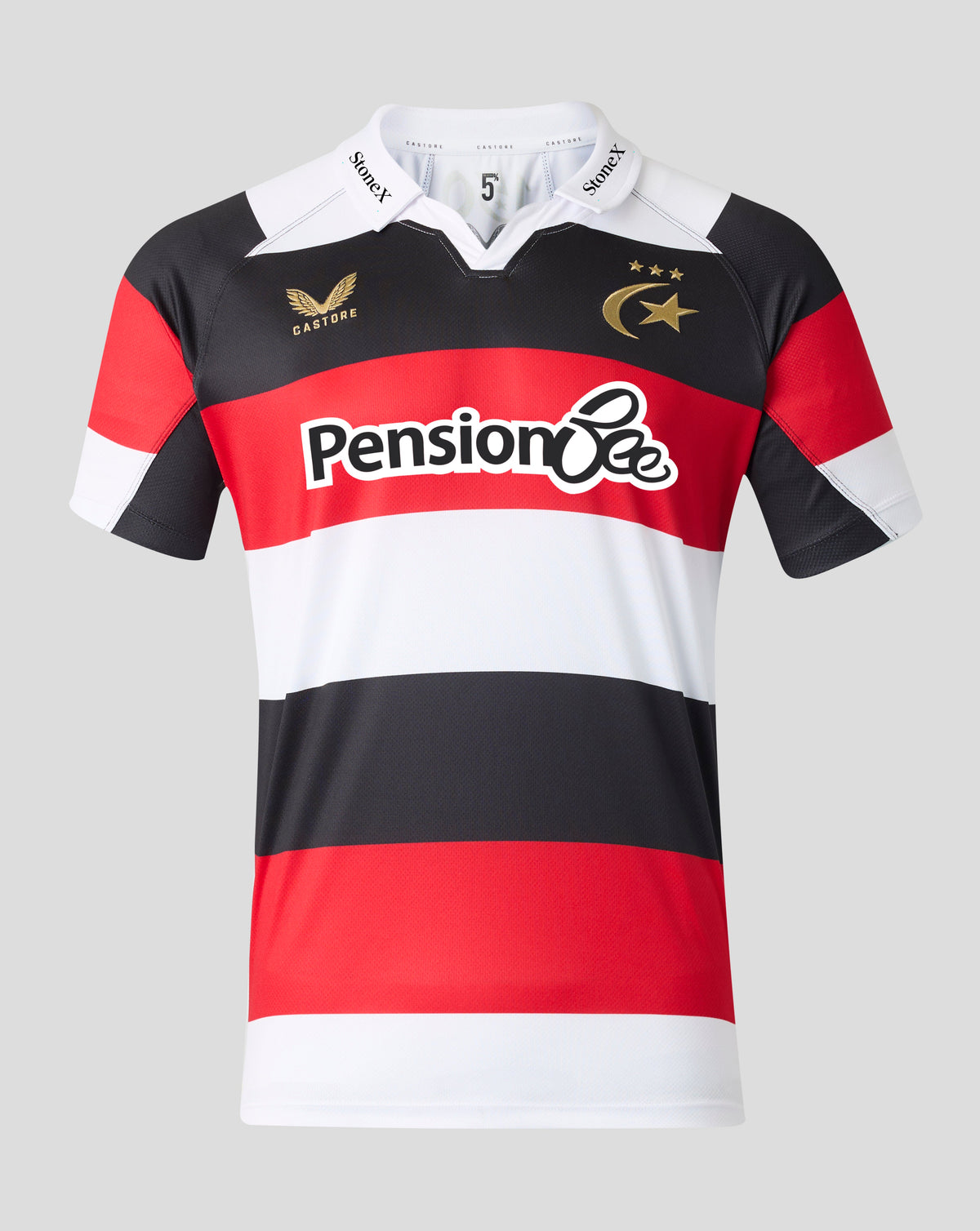 Saracens Men's 2026/27 150 Anniversary Replica Shirt - White/Black/Red