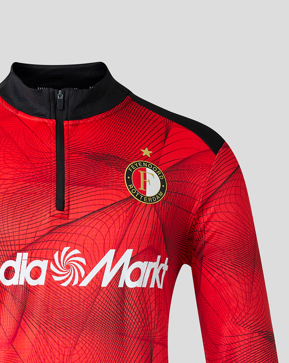 Feyenoord Men's 2026-2027 Home Matchday Midlayer - Red/Black
