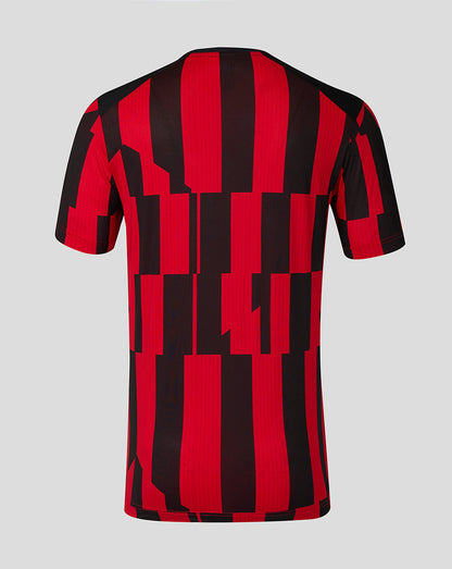 Back view of Athletic Club 26/27 matchday shirt with red and black geometric pattern