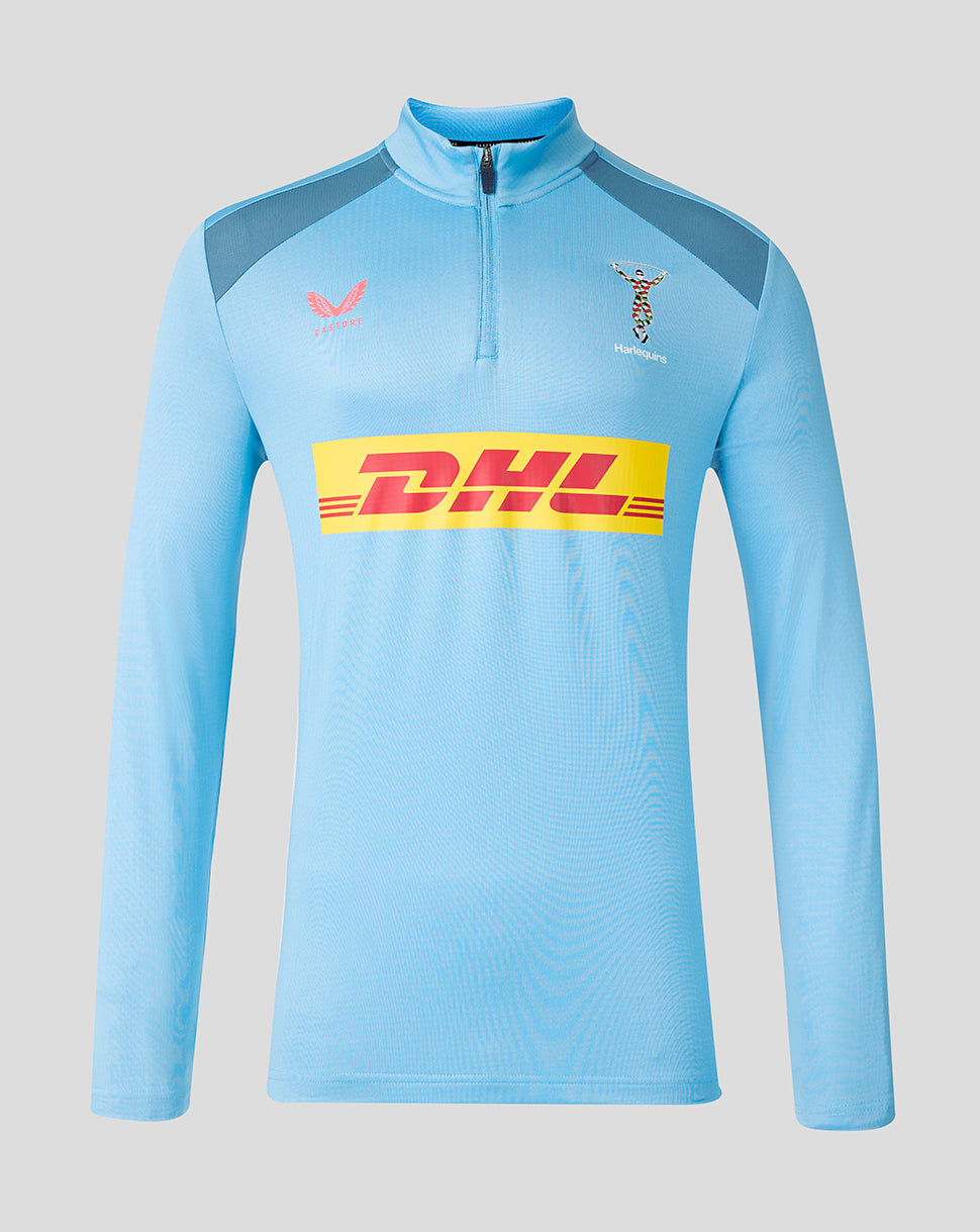 Harlequins Men's 2026/27 Training Quarter Zip Top - Blue