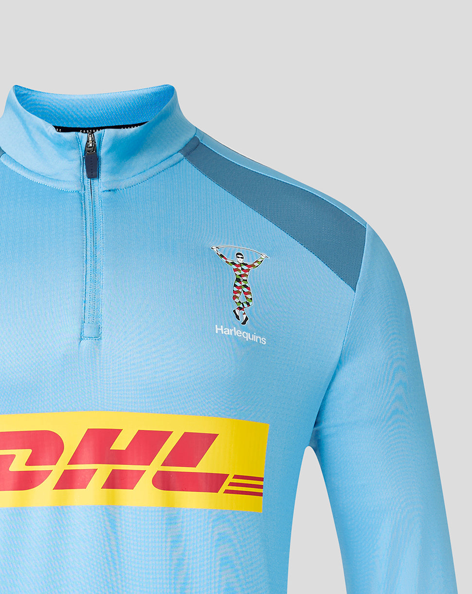Harlequins Men's 2026/27 Training Quarter Zip Top - Blue