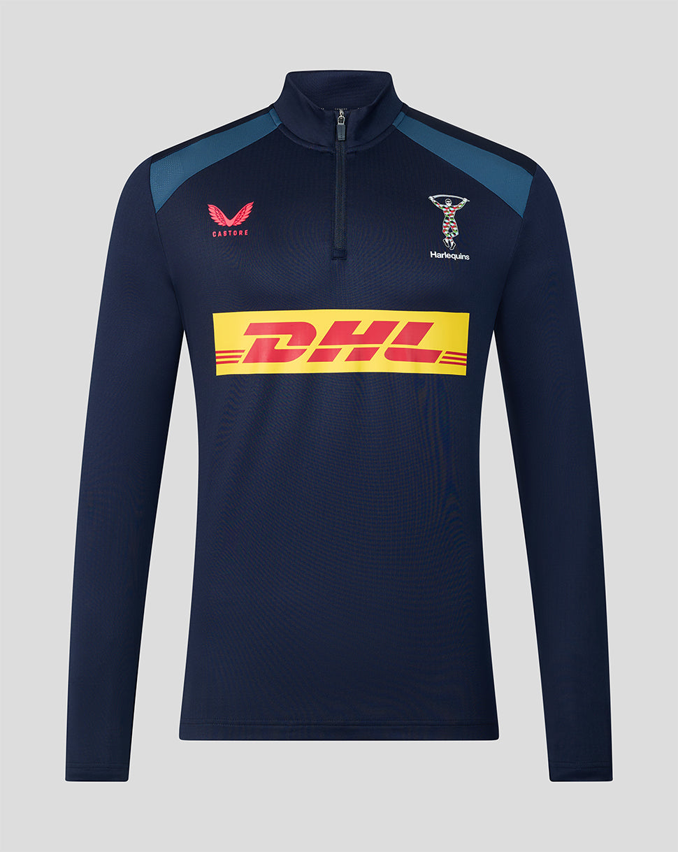 Harlequins Men's 2026/27 Training Quarter Zip Top - Navy