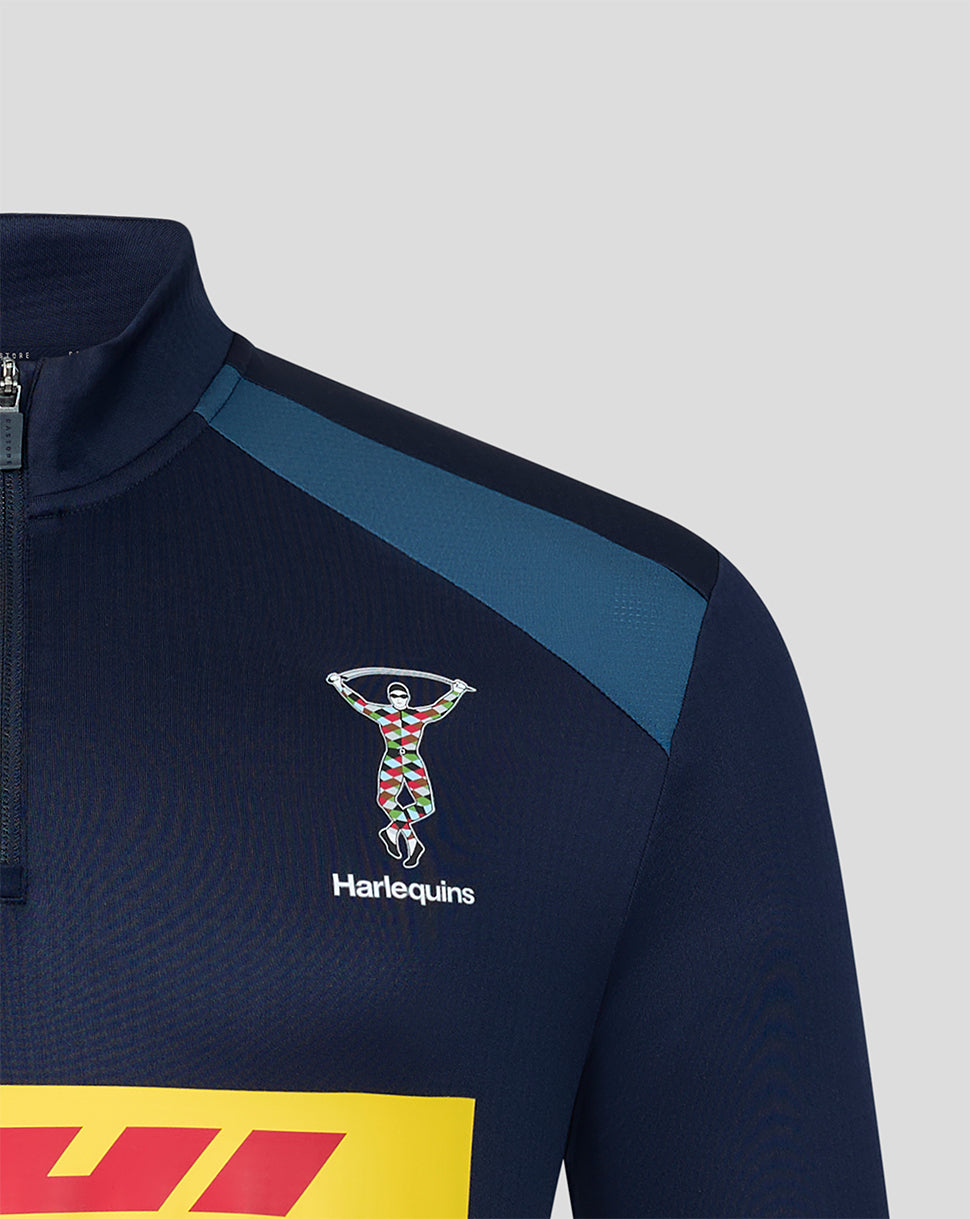 Harlequins Men's 2026/27 Training Quarter Zip Top - Navy