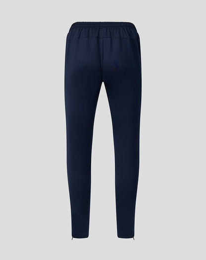 Navy blue pants on a light gray background