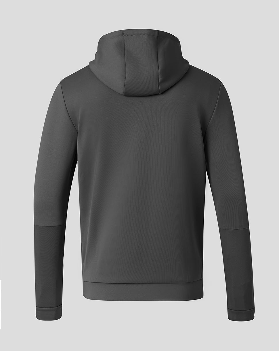 Saracens Men's 2026/27 Travel Flex Full Zip Hoodie - Grey