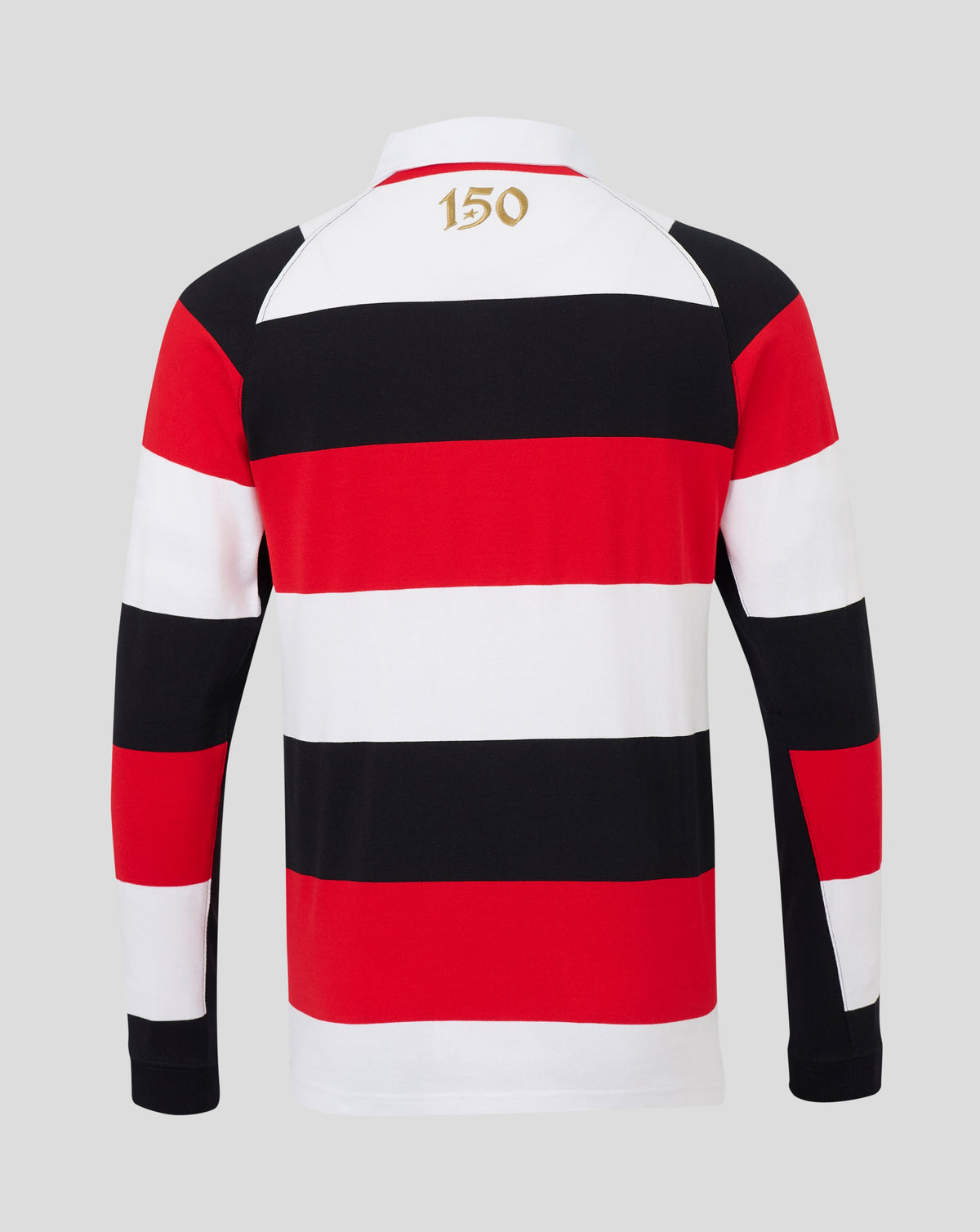 Saracens Men's 2026/27 150 Anniversary Classic Long Sleeve Shirt - White - White/Black/Red
