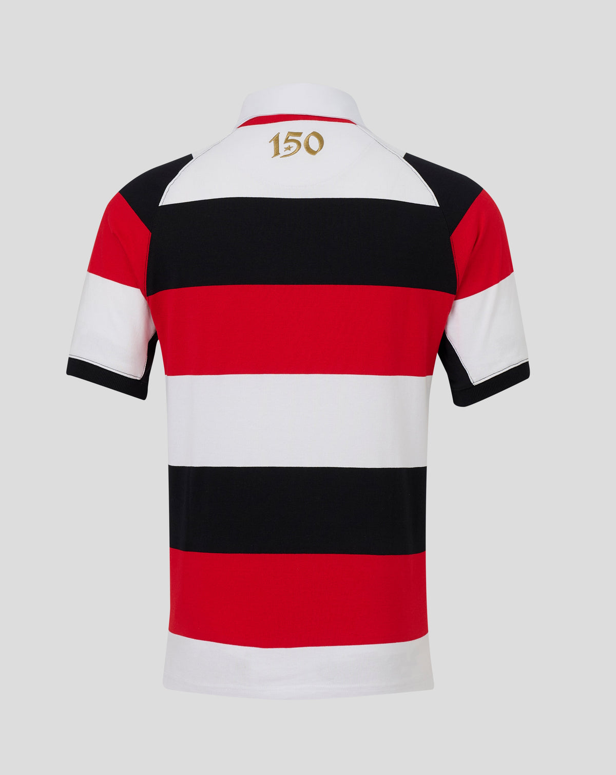 Saracens Men's 2026/27 150 Anniversary Classic Short Sleeve Shirt - White - White/Black/Red
