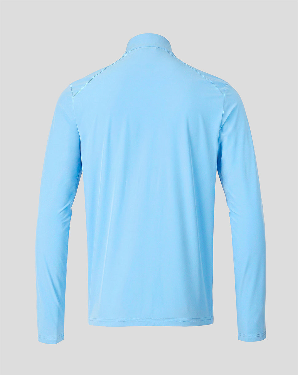Back view of light blue Feyenoord 2026-2027 Away Matchday Jacket with clean silhouette