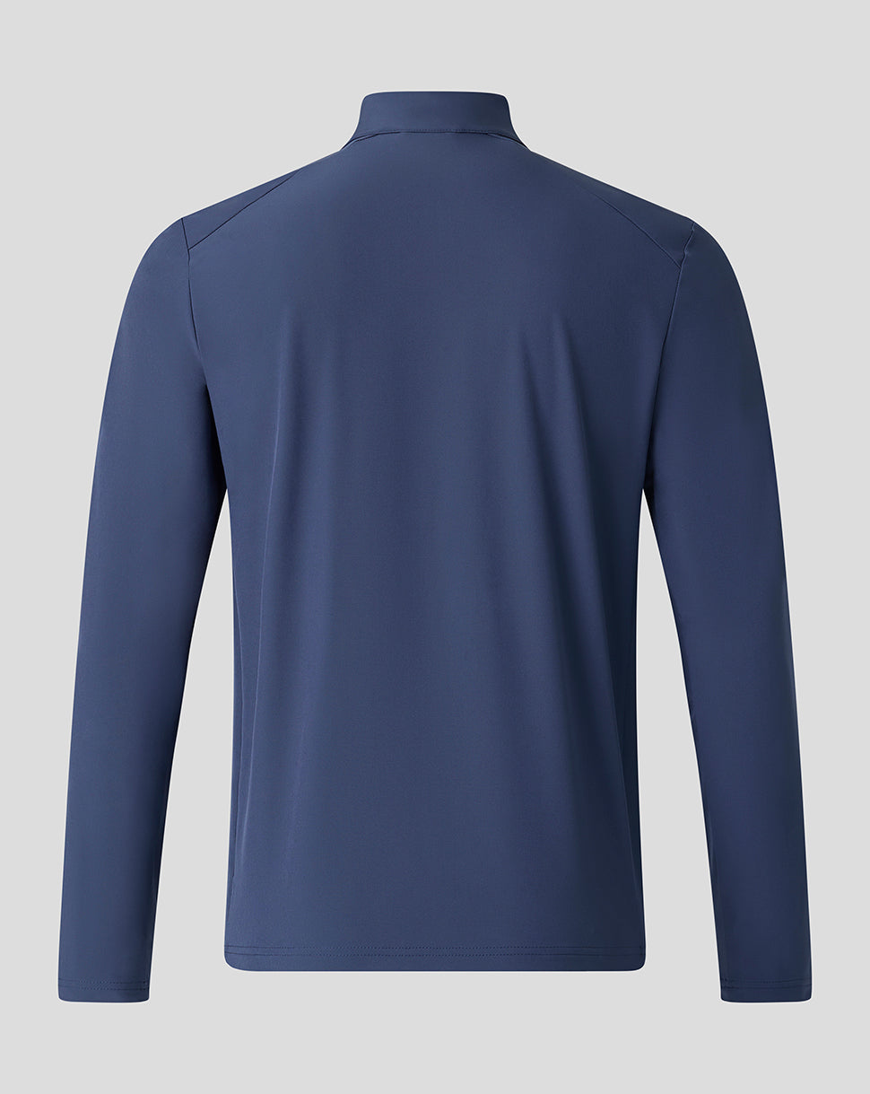 Back view of a navy Feyenoord 2026-2027 Third Matchday Jacket with a full front zip.